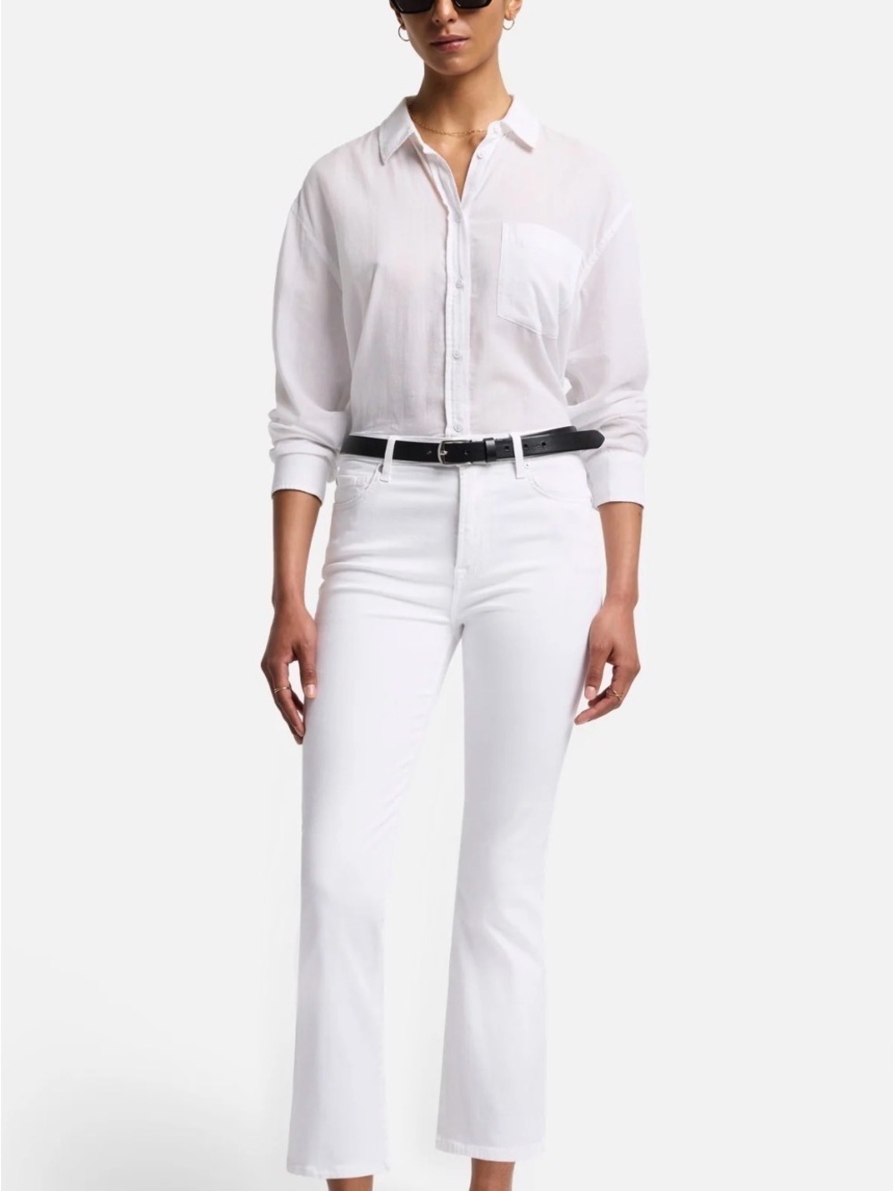 7 for all mankind HIGH WAIST SLIM KICK in Slim Illusion size 27 x26 white